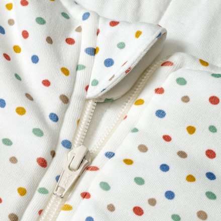 Schlafsack mit Beinen 3 TOG mit Punkte-Muster, weiß, 110 cm ALANA