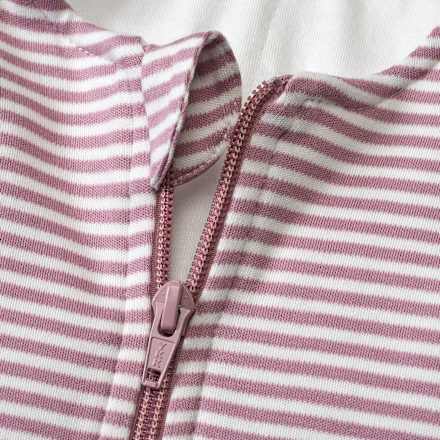 Schlafsack mit Beinen 2 TOG, mit Ringel-Muster, rosa, 100 cm ALANA