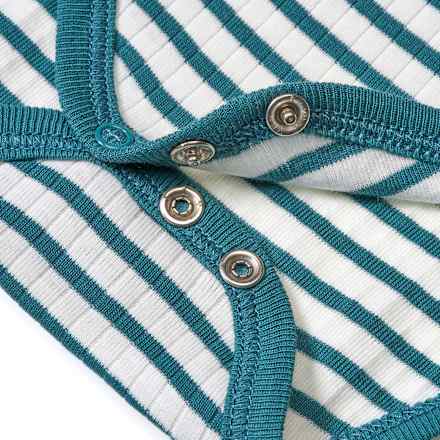Langarmbody mit Ripp-Struktur, blau, Gr. 74/80 ALANA