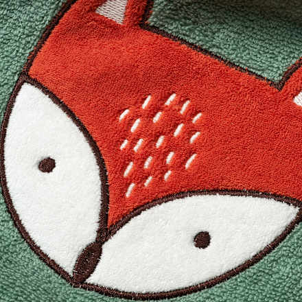 Ärmellätzchen mit Fuchs-Motiv, grün ALANA
