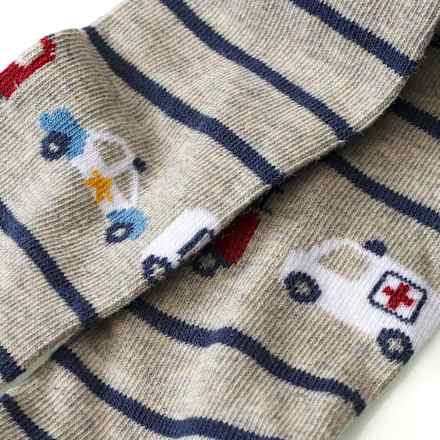 Strumpfhose mit Feuerwehrauto-Motiv, grau, Gr. 74/80 ALANA