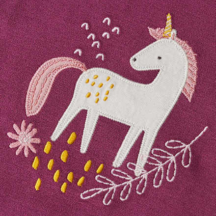 Schlafanzug mit Einhorn-Muster, beere, 110/116 ALANA