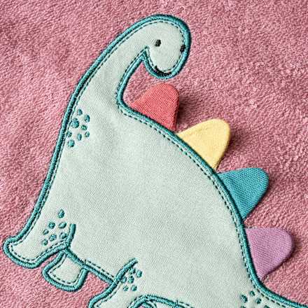 Ärmellätzchen & Dinosaurier-Motiv, rosa ALANA