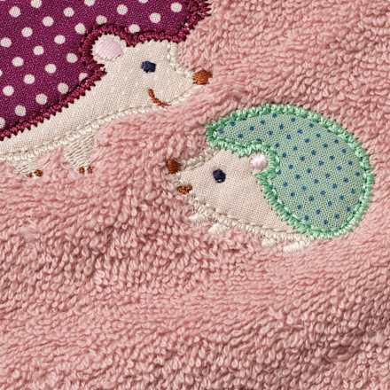 Lätzchen mit Igel-Applikation, rosa ALANA