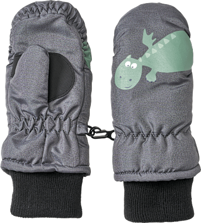 Thermohandschuhe mit Drachen-Motiv, grau, Gr. 2 PUSBLU