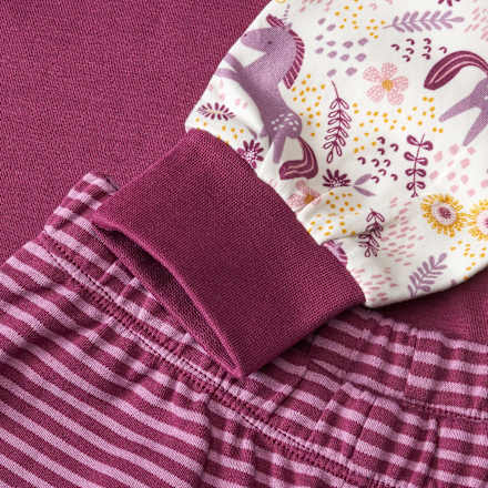 Schlafanzug mit Einhorn-Muster, beere, 110/116 ALANA