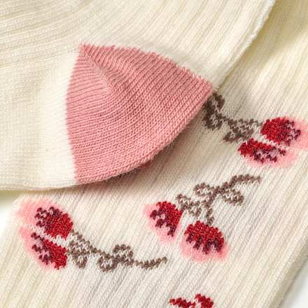 Strumpfhose mit Blumen-Motiv, beige, Gr. 74/80 ALANA