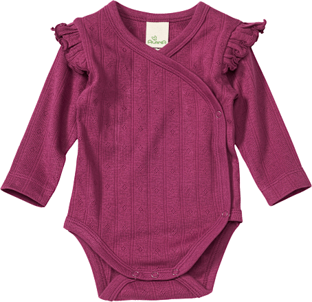 Wickelbody mit Ajour-Struktur, beere, Gr. 50/56 ALANA