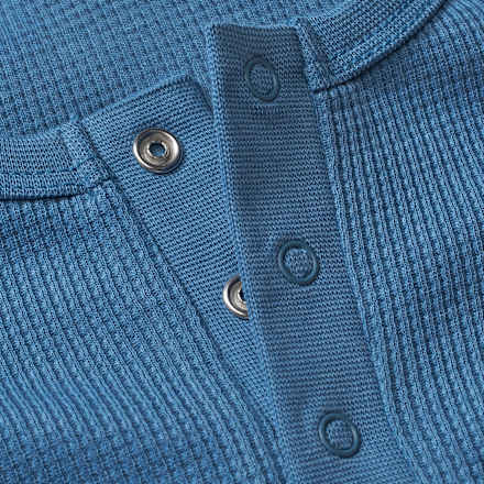 Body Langarm mit Waffel-Struktur, blau, Gr. 62/68 ALANA