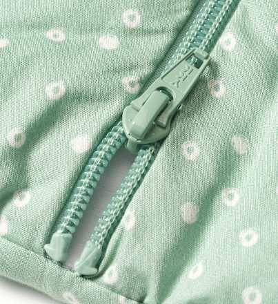 Schlafsack 2 TOG mit Punkten, grün, 80 cm ALANA