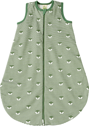 Schlafsack 2 TOG mit Fuchs-Muster, grün, 70 cm ALANA