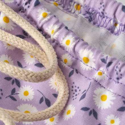 Turnbeutel mit Blumen-Muster, lila, ca. 32 x 40 cm ALANA