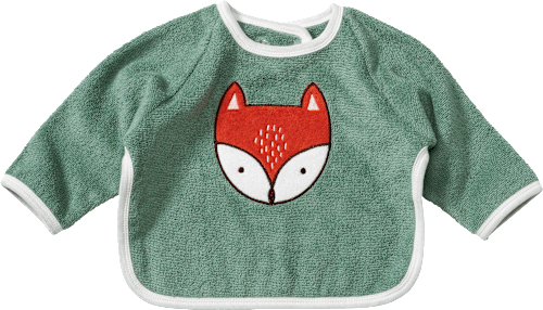 Ärmellätzchen mit Fuchs-Motiv, grün ALANA