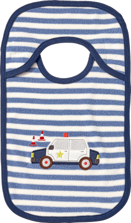 Lätzchen mit Polizeiauto-Applikation, blau ALANA