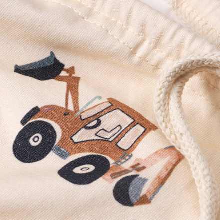 Turnbeutel mit Bagger-Muster, beige, ca. 32 x 40 cm ALANA