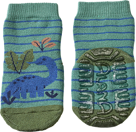 Stoppersocken mit Dino-Motiv, grün, Gr. 23/24 ALANA