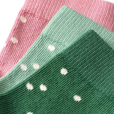 Socken mit Punkte-Muster, grün + rosa, Gr. 27/28 ALANA