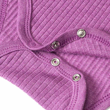 Langarmbody mit Ripp-Struktur, lila, Gr. 74/80 ALANA