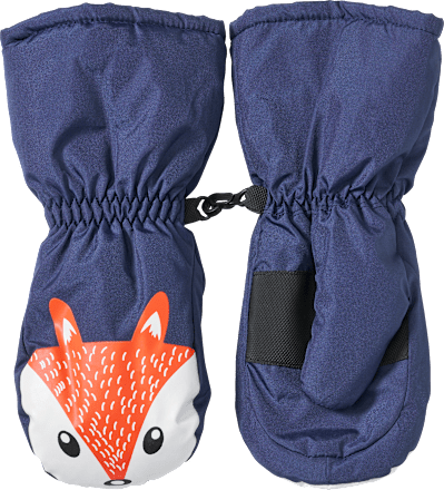 Handschuhe mit Fuchs-Motiv, blau, Gr. 3 PUSBLU