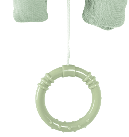 Spieluhr Dino aus Musselin, grün fehn