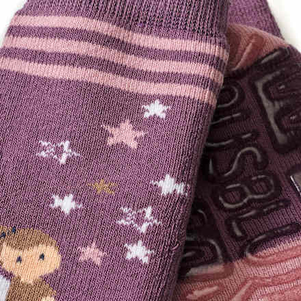 Stoppersocken mit Feen-Motiv, lila, Gr. 23/24 PUSBLU