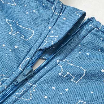 Schlafsack 3 TOG mit Stern-Muster, blau, 100 cm ALANA