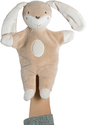 Handpuppe Hase, braun fehn