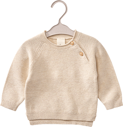 Pullover mit Raglanärmel & Wolle, beige, Gr. 74 ALANA