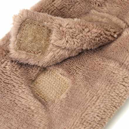 Schal aus Plüsch, braun PUSBLU