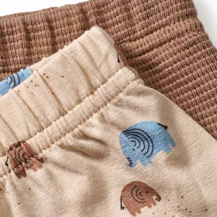 Leggings mit Waffel-Struktur + Elefanten-Muster, braun & blau, Gr. 56 ALANA