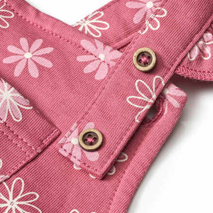Latzhose mit Blumen-Muster, rosa, Gr. 62 ALANA