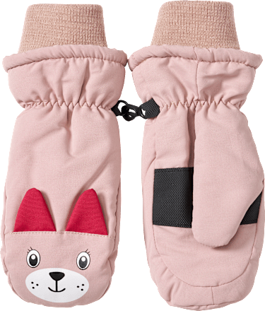 Handschuhe mit Katzen-Motiv, rosa, Gr. 3 PUSBLU