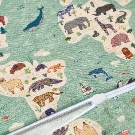 Bettwäsche Set 2-teilig mit Afrika-Muster, grün, ca. 140x200 + 80x80 0 ALANA