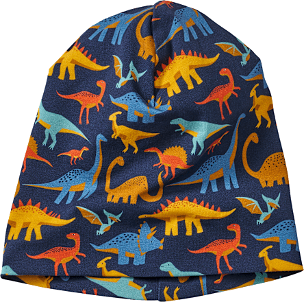 Mütze Pro Climate mit Dino-Muster, blau, Gr. 54/55 ALANA
