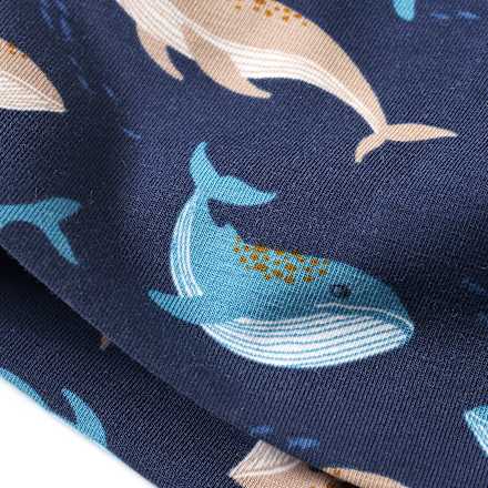 Mütze Pro Climate mit Wal-Muster, blau, Gr. 48/49 ALANA