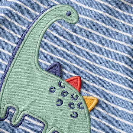 Schlafanzug mit Dino-Applikation, blau, Gr. 92 ALANA