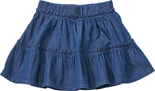 Rock aus Jeans-Stoff & mit Rüschen, blau, Gr. 128 ALANA