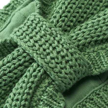 Stirnband aus Strick, grün, Gr. 54/55 ALANA