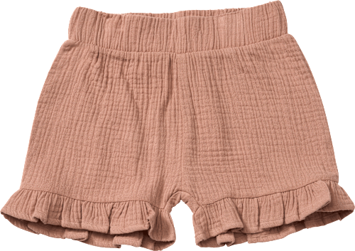 Shorts aus Musselin & mit Rüschen, braun, Gr. 128 ALANA