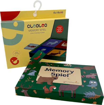 Memory Spiel Waldtiere, bunt Cleoleo