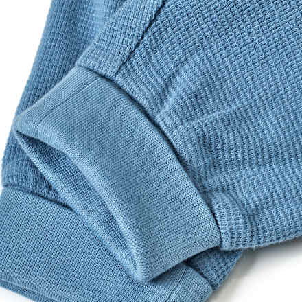 Hose mit Mitwachsfunktion & Waffel-Struktur, blau, Gr. 62 ALANA