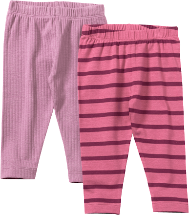 Leggings mit Ripp-Struktur + Streifen, lila + rosa, Gr. 116 ALANA