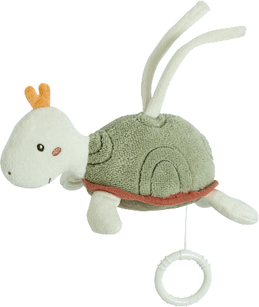 Spieluhr Schildkröte mit Einschlafmelodie, weiß & grün fehn