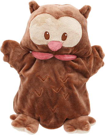 Handpuppe Eule, braun fluffies