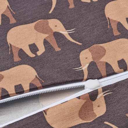 Bettwäsche Set 2-teilig mit Elefanten-Muster, braun, ca. 140x200 + 80x80 0 ALANA