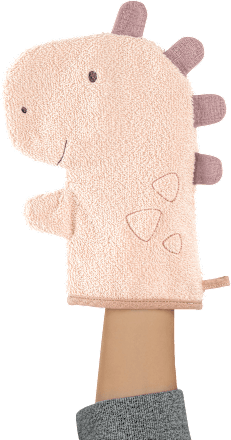 Waschhandschuh Dino, rosa fehn