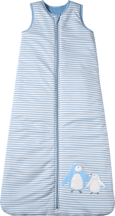 Schlafsack 3 TOG mit Pinguin-Applikation, blau, 110 cm ALANA