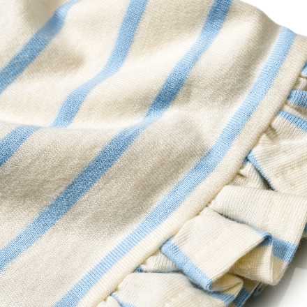 T-Shirt mit Regenbogen-Applikation und Rüschen, blau & weiß, Gr. 92 ALANA