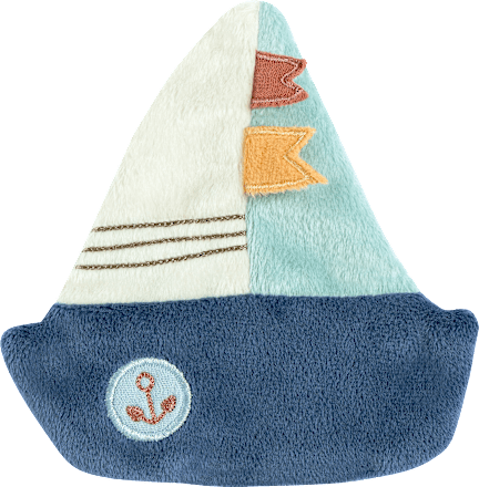 Knistertier Boot, weiß & blau fehn