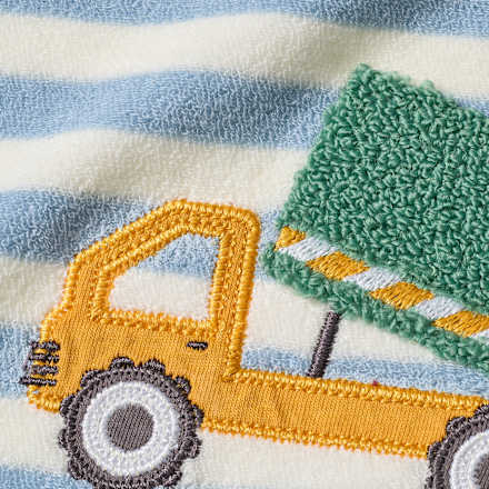 Lätzchen mit Müllwagen-Applikation, blau ALANA